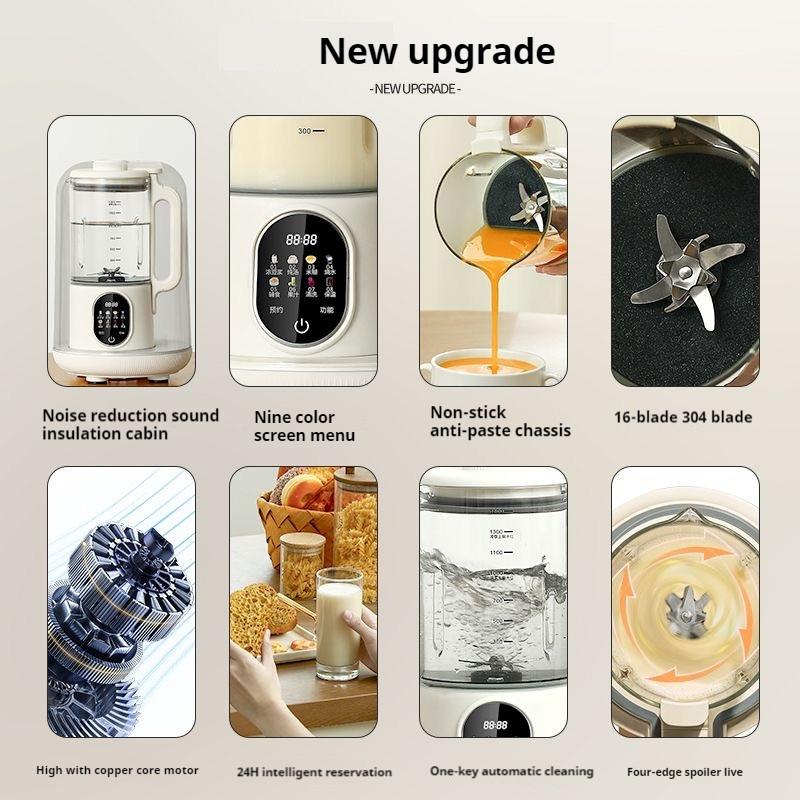 Macchina Tritaghiaccio di Grande Capacità 1500ml Macchina Rompighiaccio Riscaldante Frullatore Multifunzione Spremiagrumi Cucina Produttore di Latte di Soia