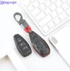 Jingyuqin Carbon Leather Car Key Case Cover for Ford Fiesta Focus Mondeo Ecosport Kuga Focus Procted Smart Key