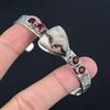 Natural Crazy Lace Agate Gemstone 925 Silver Bangle Adjustable For Women