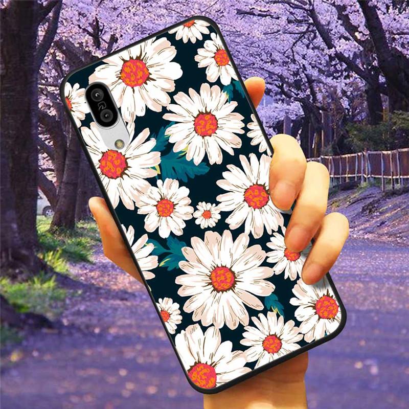 For Sharp Aquos Sense3 Case 3D Flower Relief Silicone Soft Emboss Cover For Sharp Aquos Sense 3 Lite Sense6 6 Luxury Cartoon