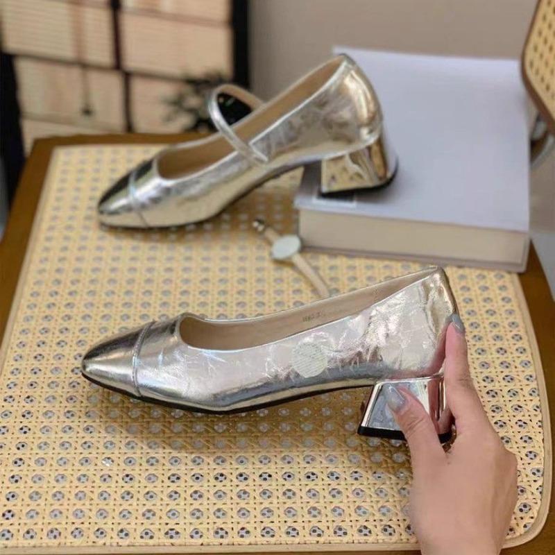 2025 Spring New Women Mary Jane Shoes Fashion Square Toe Shallow Slip On Ladies Flat Shoes Soft Sole Outdoor Dress