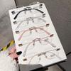High Quality Square Rimless Glasses Frame Women Blue Light Blocking Eyeglasses Frames for Women