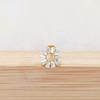 F136 Titanium Flower Peacock Crown Earrings, Long Studs for Cartilage Piercing, 1.2/1.0 Thickness
