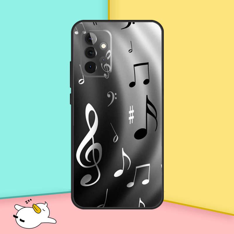 Simbolo Nota Musicale Custodia per Pianoforte Per Samsung Galaxy A15 A55 A35 A52 A32 A12 A16 A26 A36 A56 A53 A33 A13 A14 A34 A54 A17