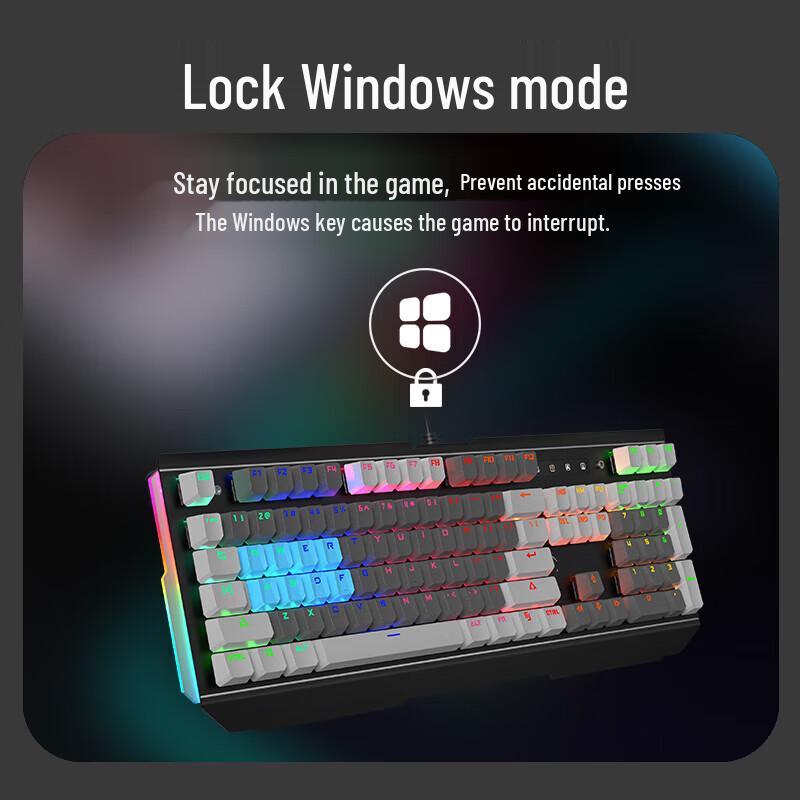 Shuohuan Wired 104-Key RGB Optical Mechanical Keyboard