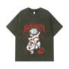 275 GSM Washed T-shirts 100% Cotton Gachiakuta V2 Rudo Print Unisex Heavy Cotton T Shirt