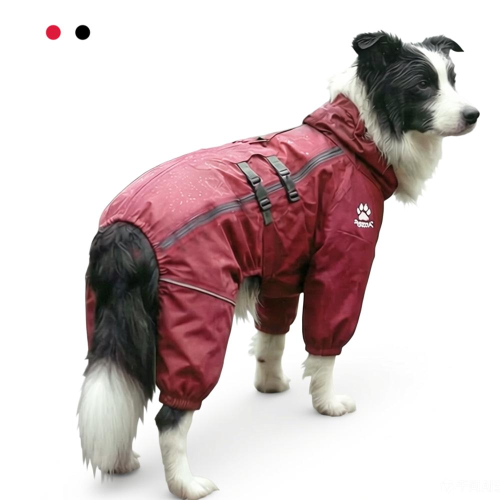 Pet Dog Coat Outdoor Jacket Pet Waterproof Winter Warm Clothes Big Jumpsuit Reflective Raincoat For Medium Large Dogs 5