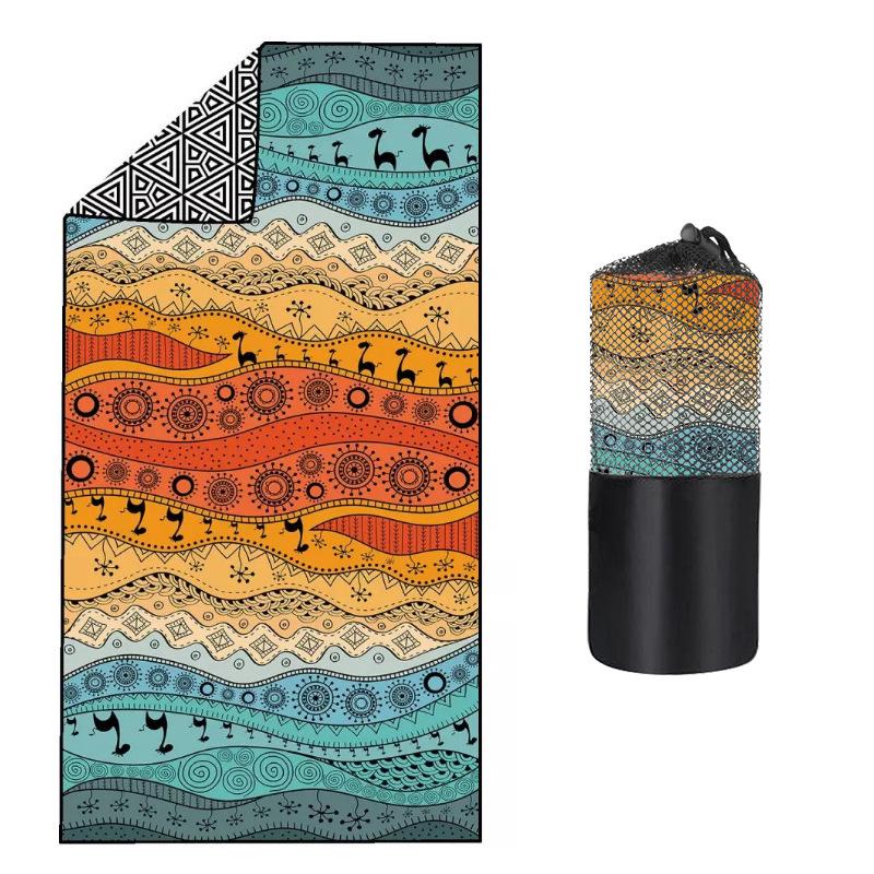 

Тонкие легкие полотенца из микрофибры «Мандала» 80 x 160 см. Пляжное полотенце. Банное полотенце. Хлопковое полотенце в стиле бохо. Быстросохнущее. I