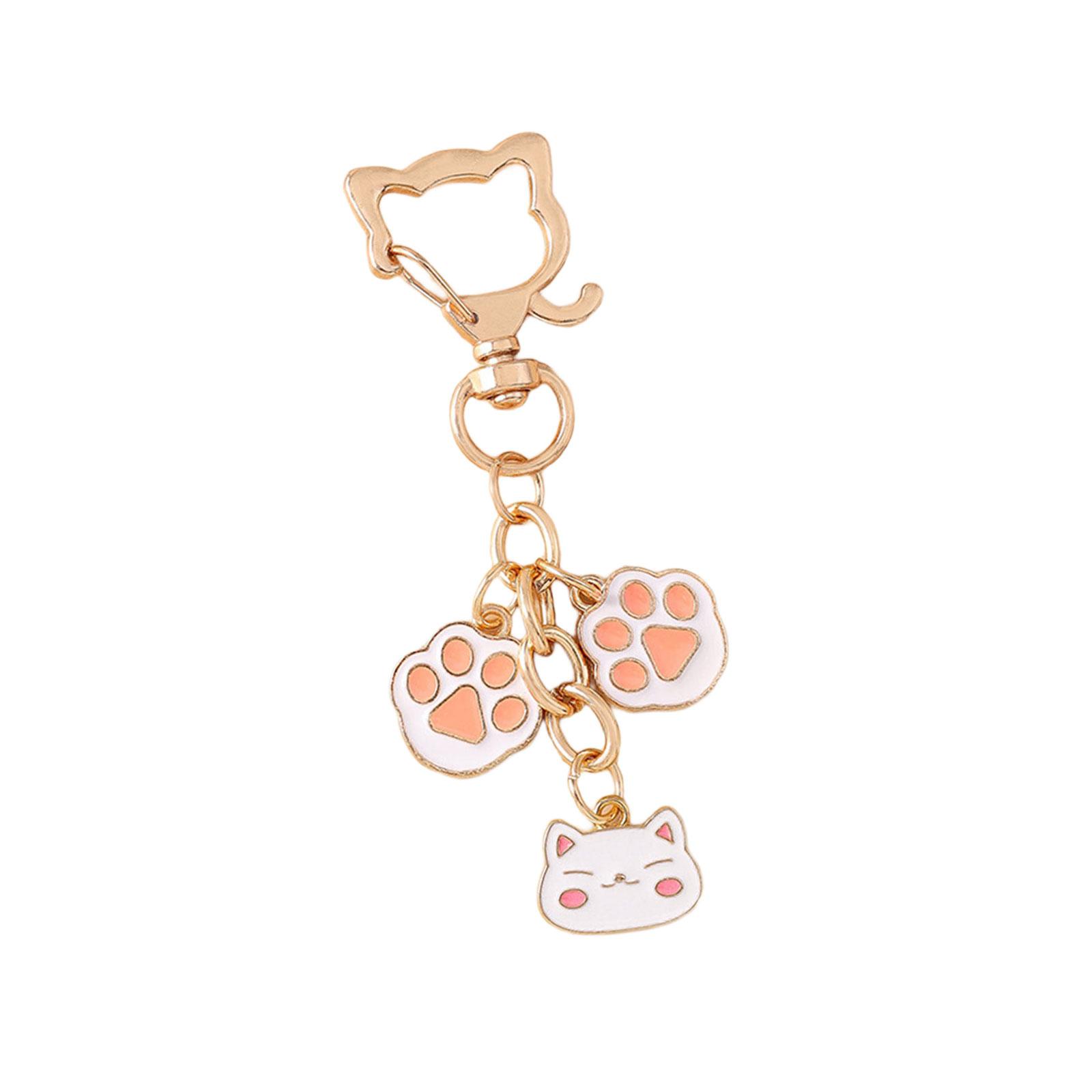 

Soft And Practical Cat Paw Designs Bag Pendant Bags Charm Keychain For Backpacks Keys Or Car Decors Handbag Ornament білий