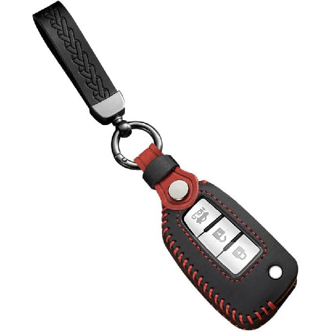 

SANRILY Folding Flip Key Fob Cover Case for Nissan Rogue Sport Rogue S Rogue Select 2019 2018 Sylphy Pulsar Frontier Keyless 2/3/4 Button Leather Key чёрный