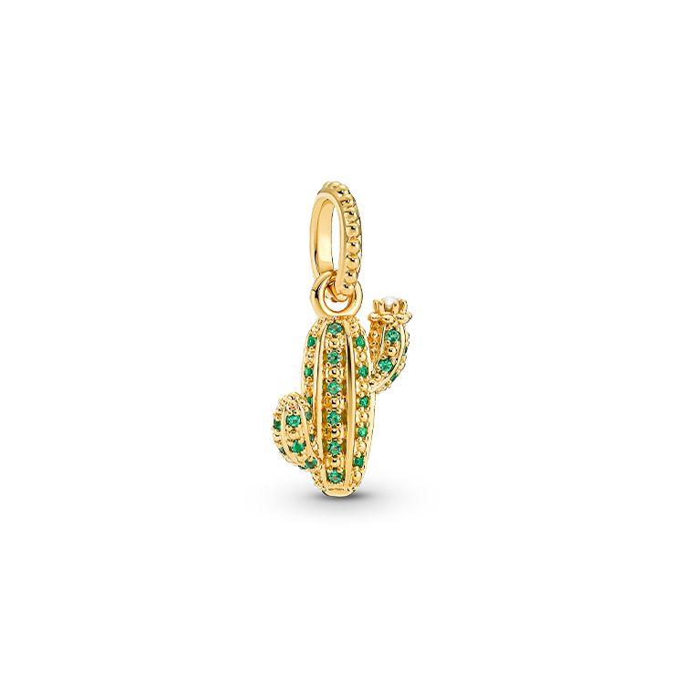 Pandora Shining Desert Cactus Alloy Women Jewelry 361687C01 Yellow,F