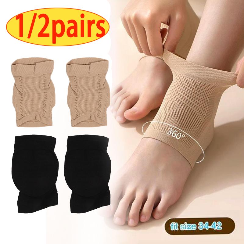 Heel Protective Cover Plantar Fasciitis Heels Socks Silicone Anti-Crack Moisturizing Shoe Pads Unisex Pain Relief Feet Care Sock