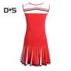 2 bucăți/set ținută de performanță majoretă Set de fuste fără mâneci pentru liceu Glee Club pentru fete Costum de majorete pentru varsity rochie de majorete