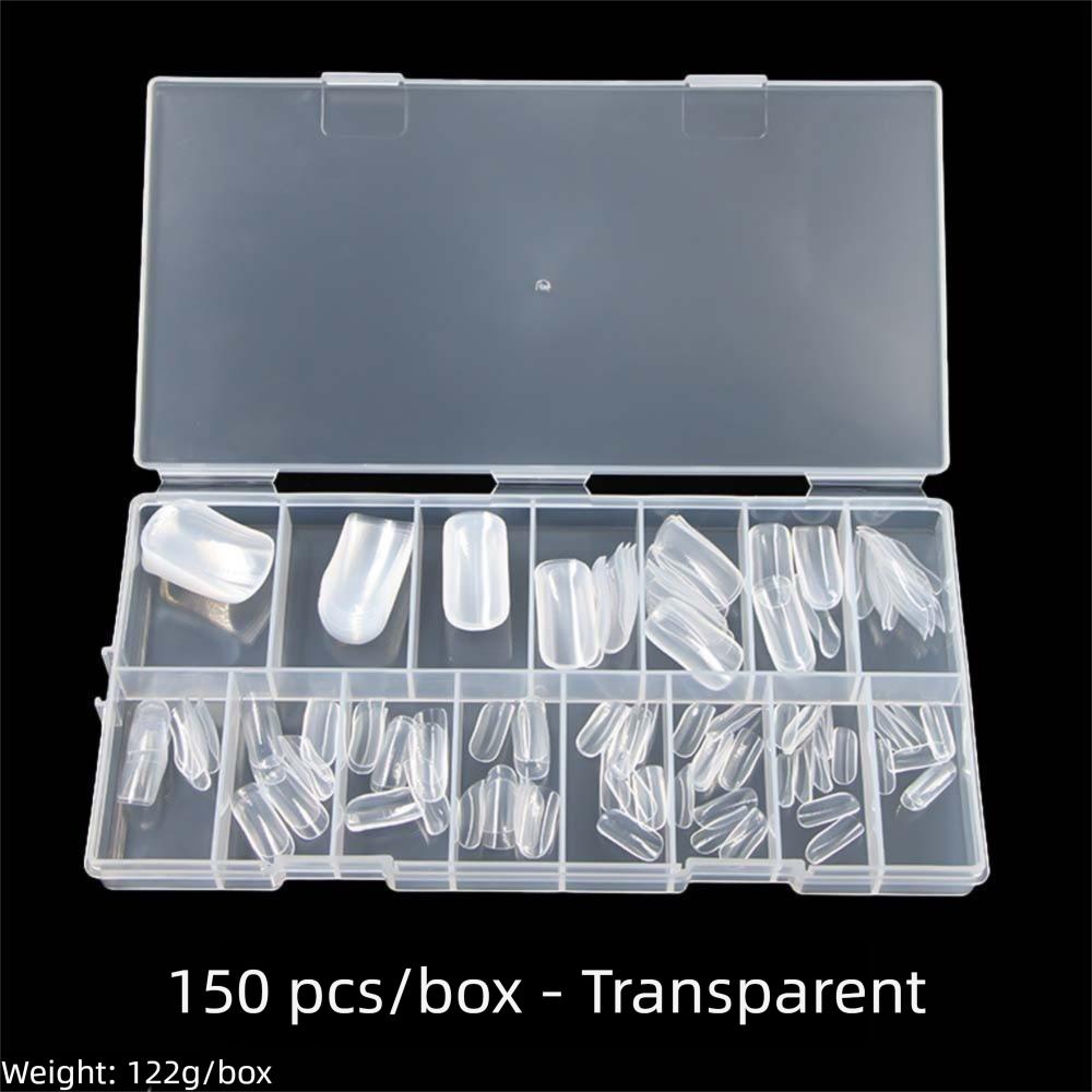 150pcs Acrylic Full Nail Tips 15 Size Toenails Extension New False Nail  Foot Armor Mold