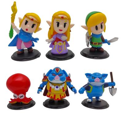 6pcs/set The Legend of Zelda Link Cute Version Anime Figure Game Peripheral Collection Model Action Figure Doll Toys