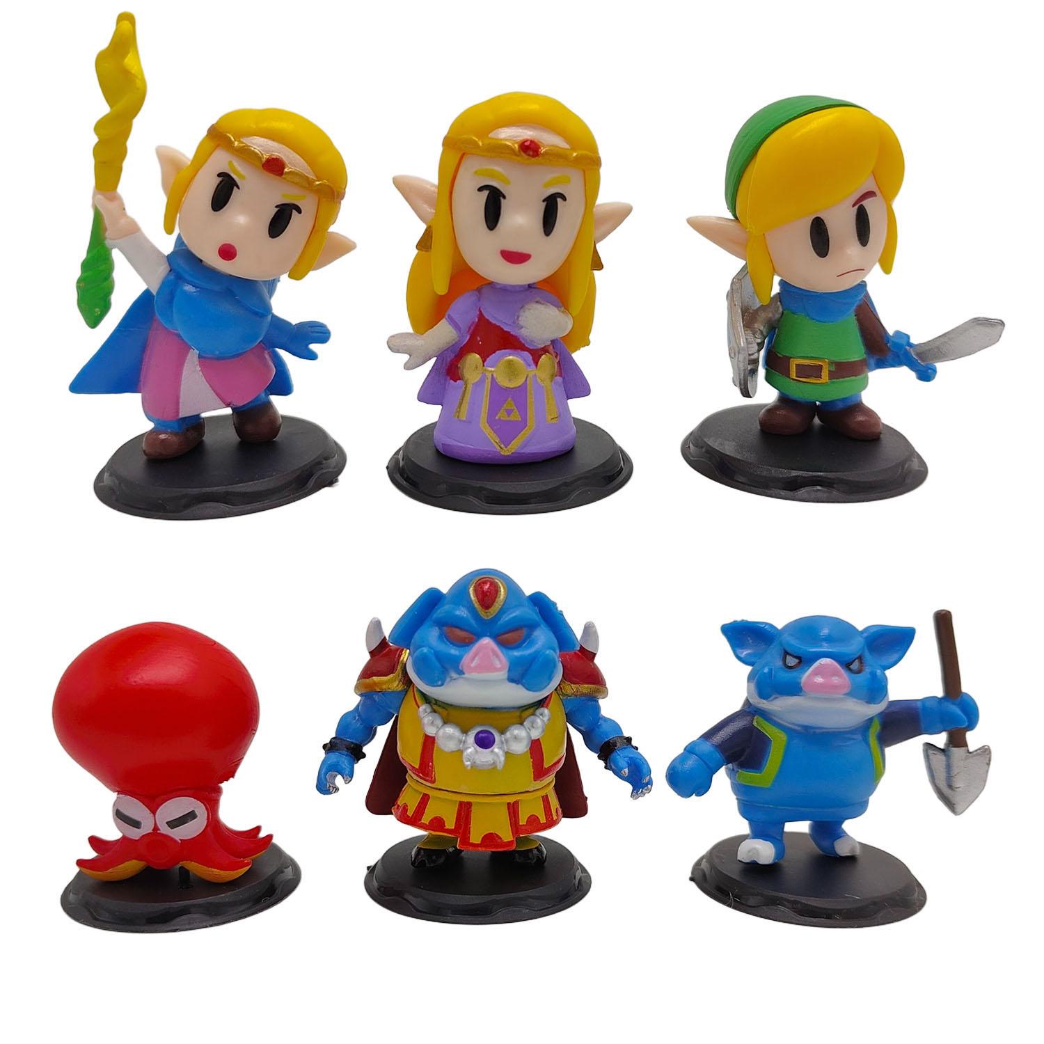6pcs/set The Legend of Zelda Link Cute Version Anime Figure Game Peripheral Collection Model Action Figure Doll Toys No Box