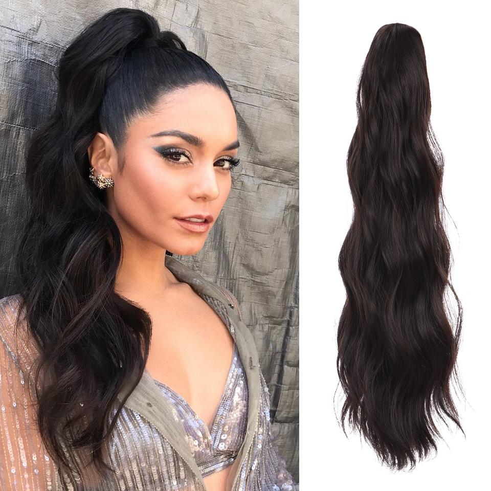 

Синтетический волна Хвост Наращивание волос Заколка Когти Термостойкий Невидимый Поддельный Хвост Пони Натуральный Черный Женский Шиньон