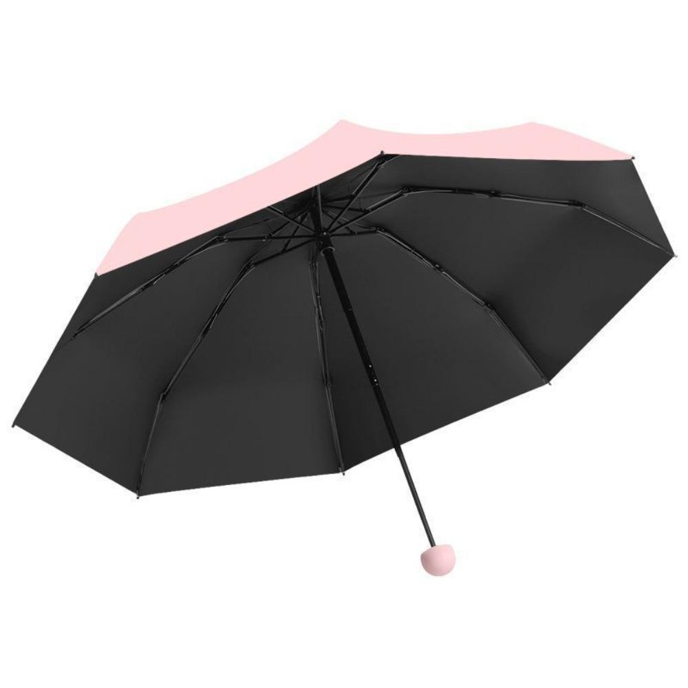 Reinforced Umbrella Rack Capsule Foldable Umbrella Windproof Rain Umbrella Sunshade Umbrella  Women