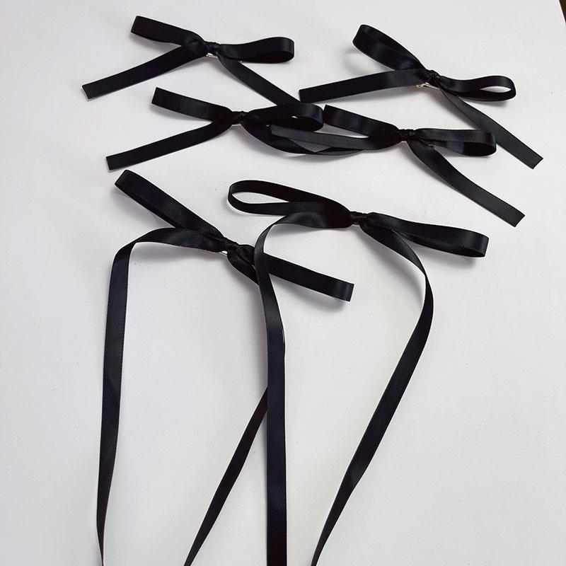 Ju Jingyi Style Ballet Bow Hair Clip Set: Ribbon Duckbill Clips for Girls' Braided Hair Accessories