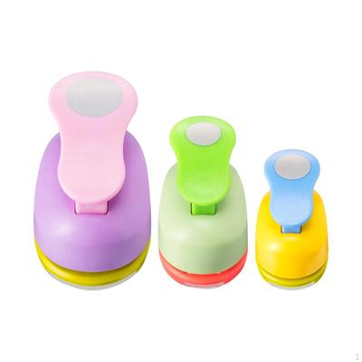 3 Pieces Circle Paper Craft Hole Punch Puncher, Portable, Compact for Birthday Greeting