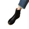 2024 New Autumn Winter British Style Platform Women's Boots Casual Simple Side Zipper Round Toe Wedge Ankle Boots