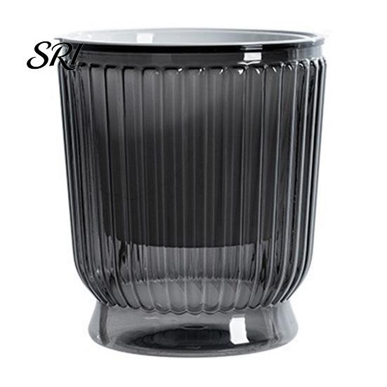 Breathable Plant Pot Self Watering Plastic Flower with Water Reservoir Easy Care Indoor Planter Wick Ropes Modern for Home Office Desktop Low