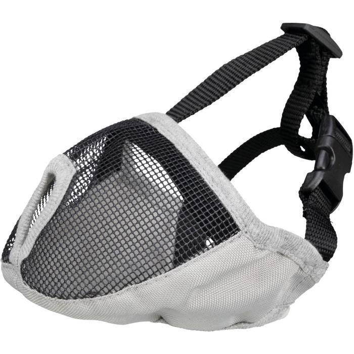 TRIXIE Muselière pour races à museau court en polyester - S : 20 cm - Gris - Pour chien