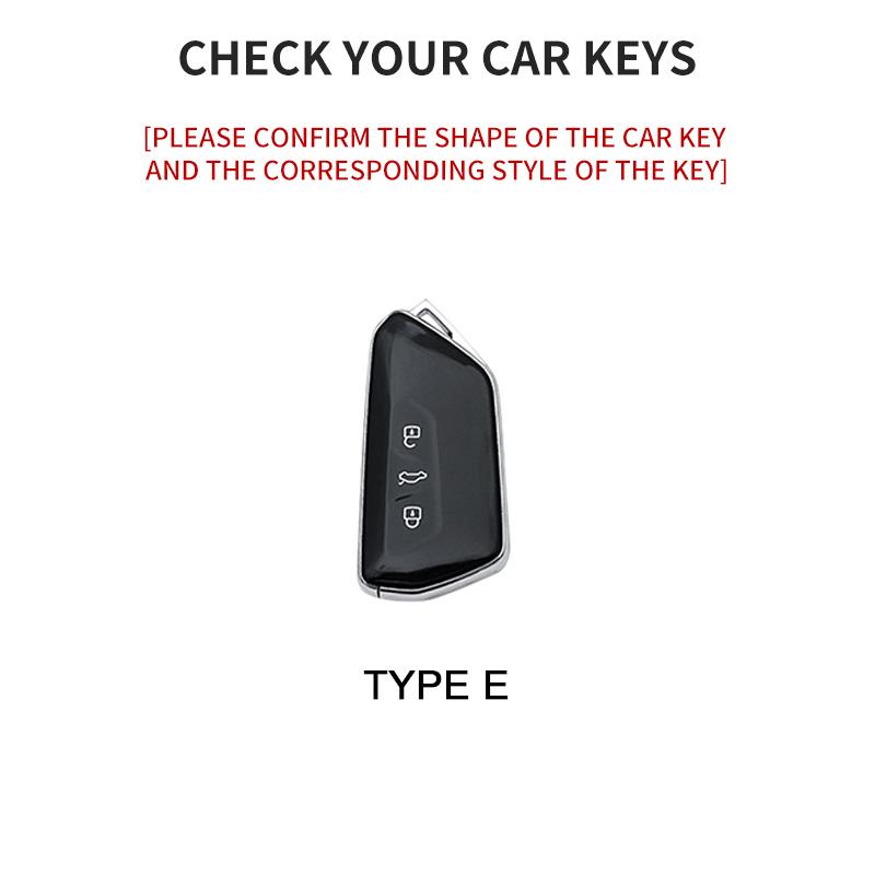 Suede Car Key Fob Cover Fit For VW Golf 8 Skoda Octavia A8 SEAT Leon MK4 Non-OEM Key Protector Shell