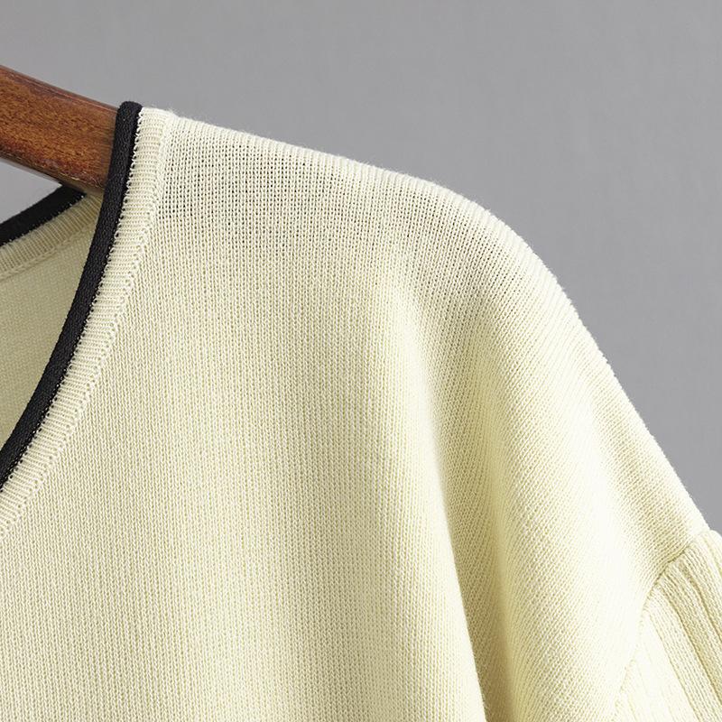 Herbst Winter Faul Wind Lose Hohe Kragen Pulllover Pullover Anzug frauen Einfarbig Kurzarm Stricken Breite Bein Hosen zwei Stück Set