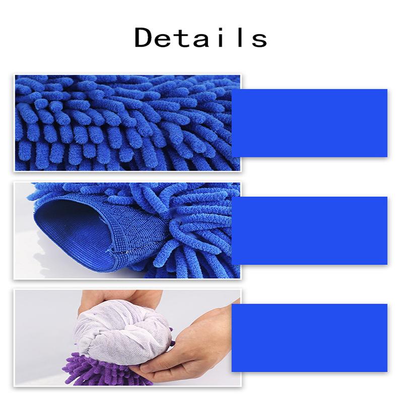 Double-sided Motorcycle Care Cleaning Gloves Cleaning Cloth Towel Microfiber Washable Car Washing Gloves Washing Accessories