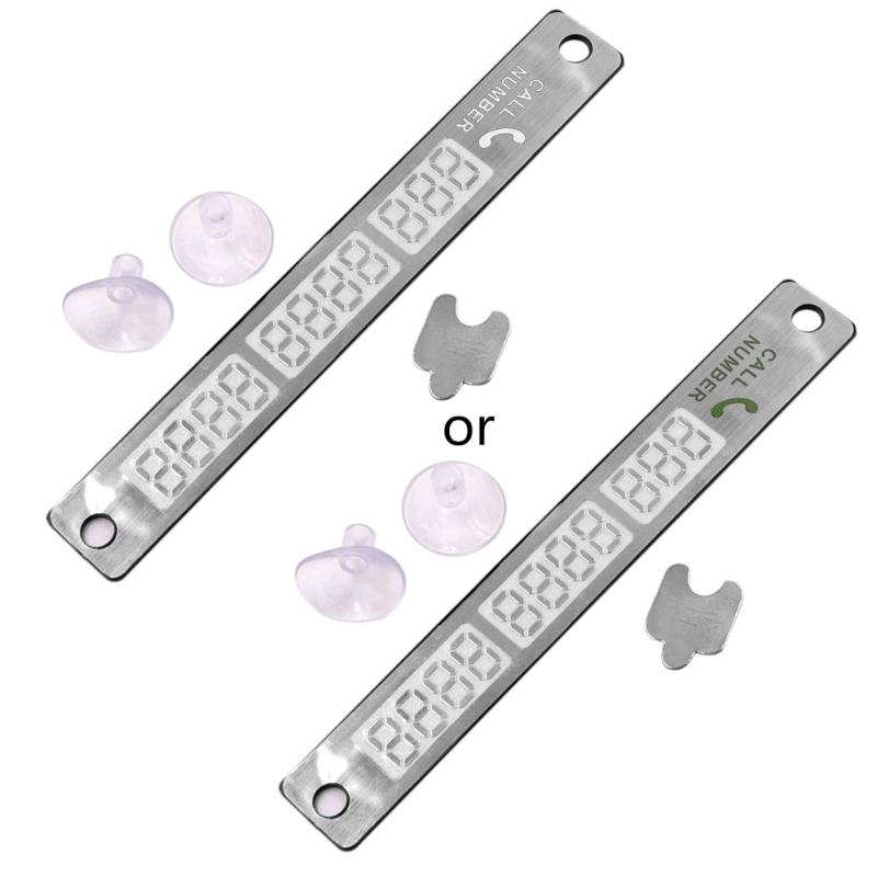 

Светящиеся украшения для автомобиля Временная парковочная карта Номер телефона Уведомление Табличка серебряный