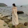 White Suspender Dress Womens Summer Small Dress