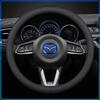 For Mazda 6 3 CX5 5 2 323 CX7 Demio Atenza Axela MX30 CX30 CX3 CX9 RX8 RX7 ABS Car Steering Wheel Center Emblem Sticker Accessories