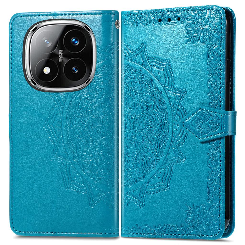 For Xiaomi Redmi Note 14 Pro 5G/Poco X7 5G Wallet Case Mandala Flower Leather Phone Cover Stand View