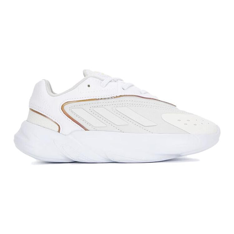 Adidas Originals Ozelia Synthetic Leather Durable Breathable Low-Top Casual Shoes Kids sneaker White HQ1594