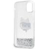 Etui Do iPhone 11 Karl Lagerfeld Glitter Choupette Srebrne