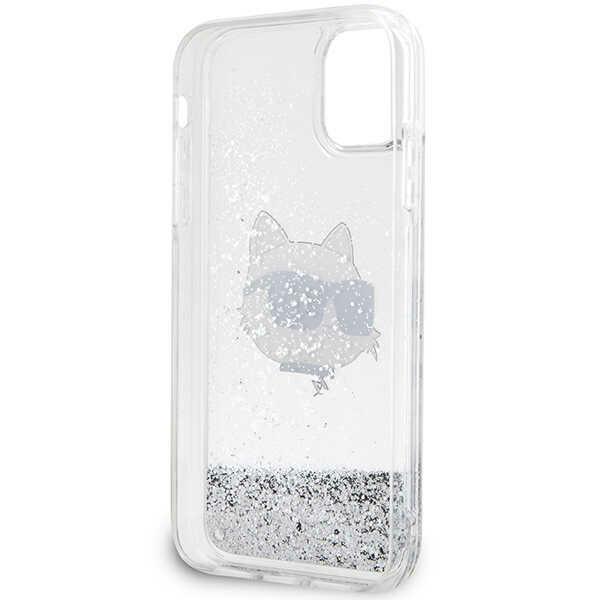 Etui Do iPhone 11 Karl Lagerfeld Glitter Choupette Srebrne