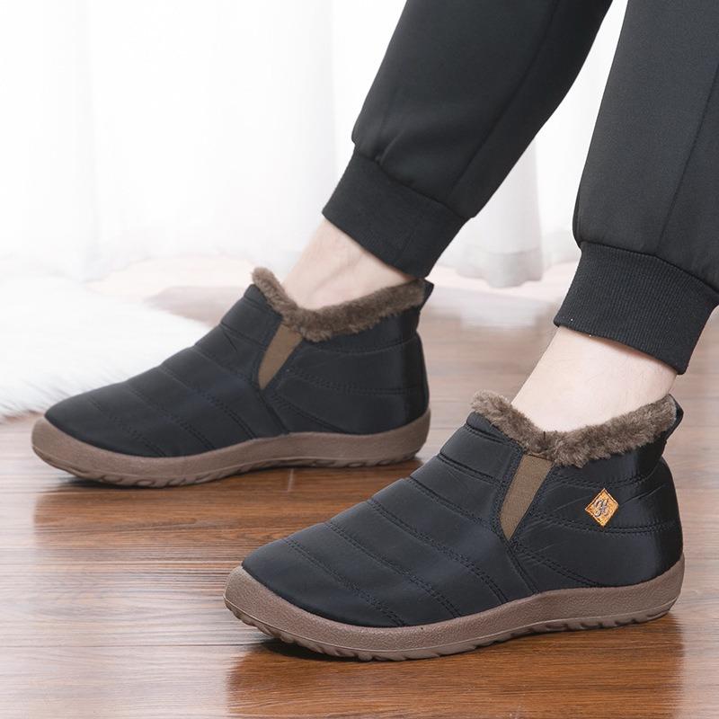 Source Waterproof Snow Boots Women's Winter Warm Velvet Short Boots Cotton Shoes New Thickened Flat-bottomed Non-slip Women's Shoes