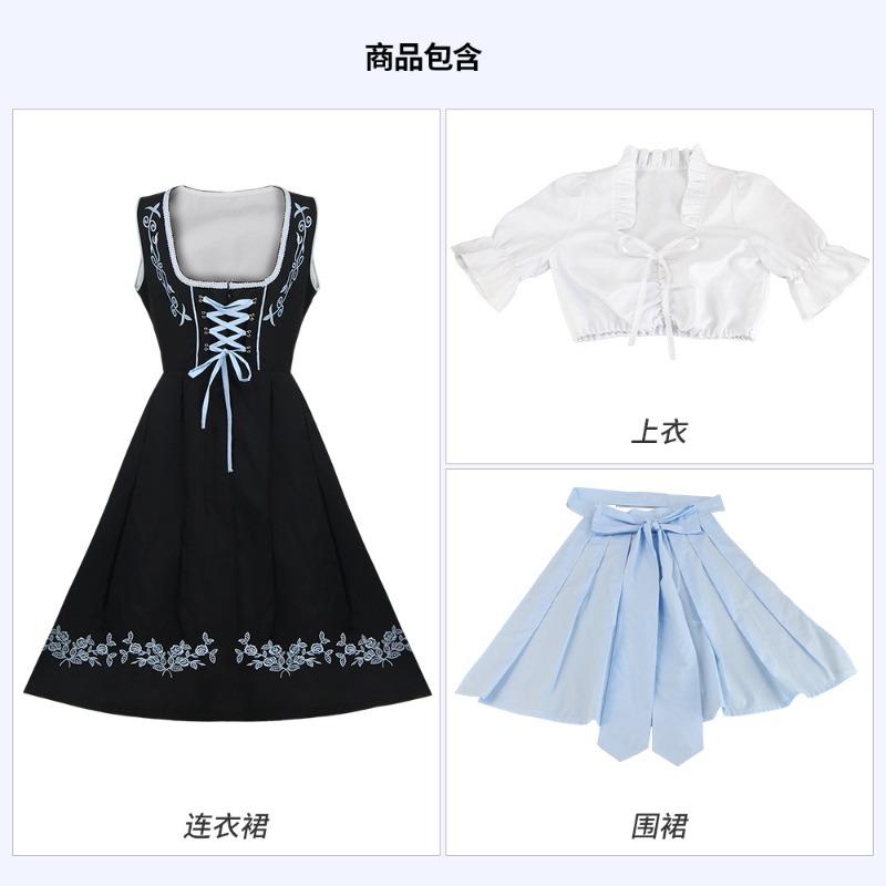 

Oktoberfest cos suit Bavarian traditional beer suit dress embroidered maid suit maid suit XXXL