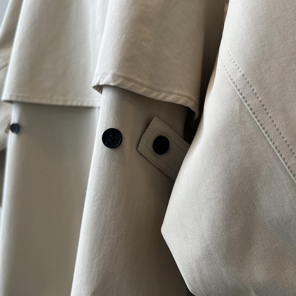 Yan Shuang Women's Korean Style Mid-Length Trench Coat - Autumn British Niche Loose Cape (3165)