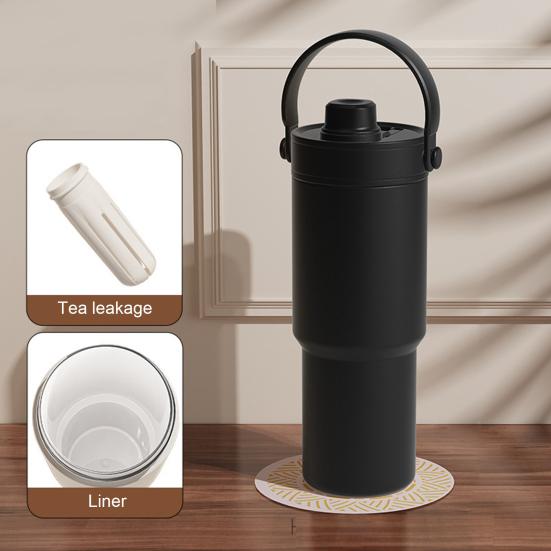 Insulated Vacuum Flask Travel Bottle with Straw Large Capacity BPA Free Food