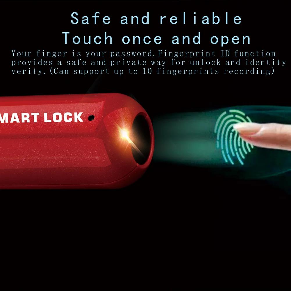 M01 Multifunctional Fingerprint Padlock USB Smart Cabinet Keyless Home Travel Case Drawer Anti Theft Zinc Alloy Lock