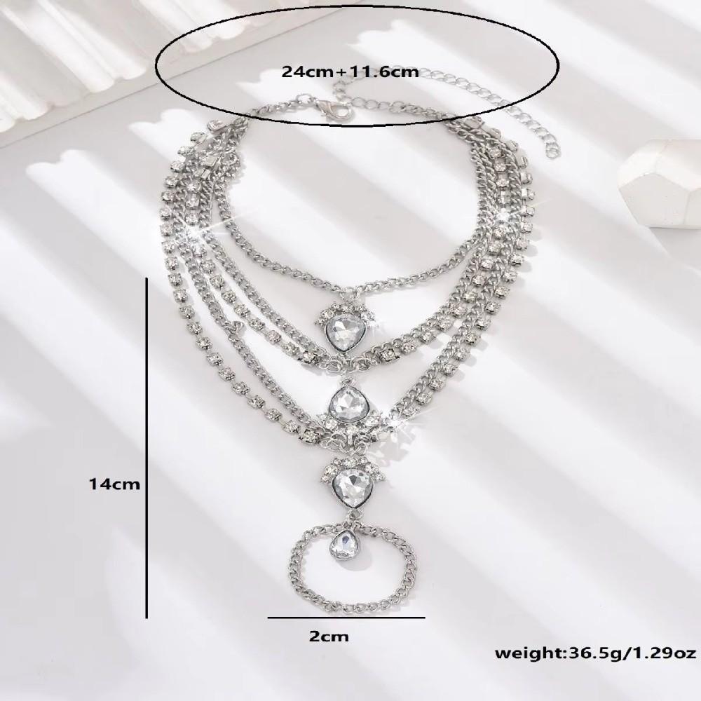 Multi Layer Copper Claw Chain Anklets Beach Banquet Party Jewelry Fashion Water Drop Foot Chain
