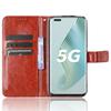 For Honor Magic5 Pro 5G Crazy Horse Texture PU Leather Wallet Stand Cover Shockproof Phone Case