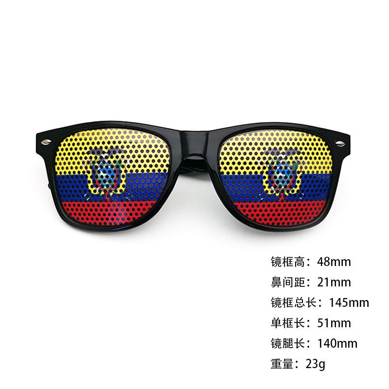 World Cup sunglasses football flag pinhole sticker 2140 printed logo independence day printed rice nail sunglasses