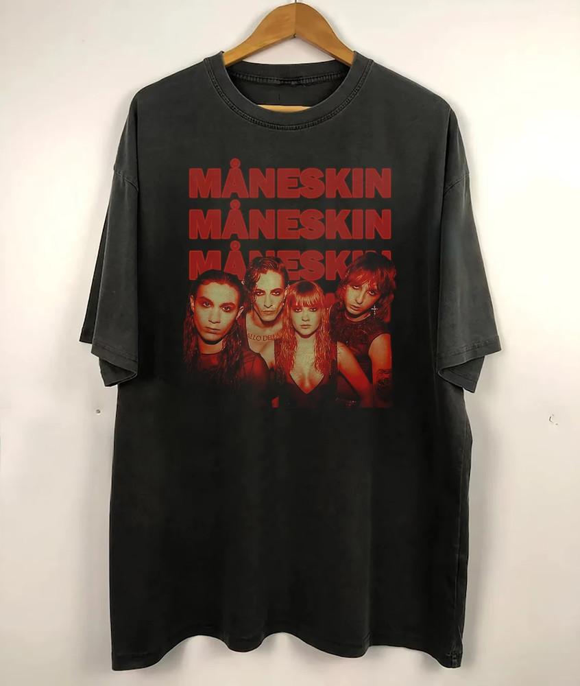 

Maneskin Band Black T-Shirt Cotton Full Size Unisex S-5XL Unisex T-Shirt M