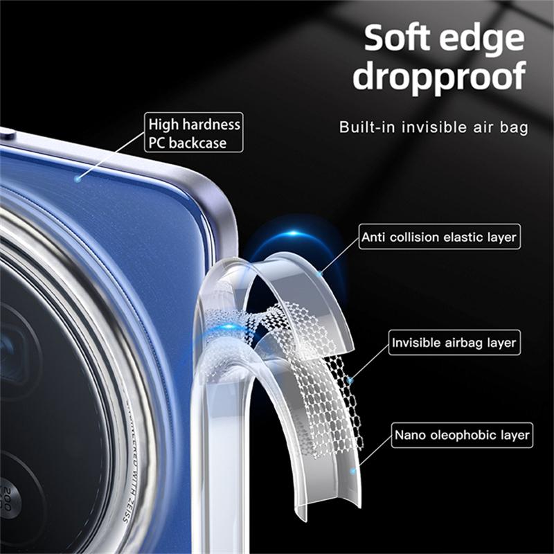 Magnetic Case For Vivo X200 Pro Case For MagSafe Transparent Phone Cover For Vivo X200Pro Mini Protect Shell Shockproof Bumper