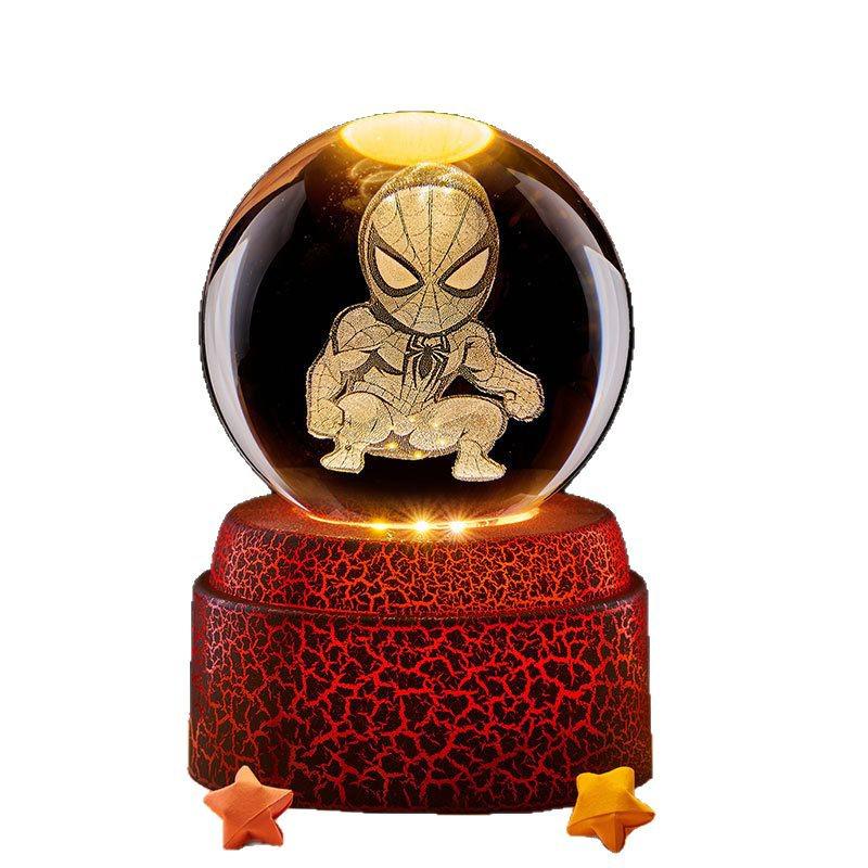 Spider-Man Crystal Ball Ornament - Creative Gift for Couples