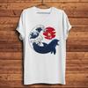Turtle Shark Dolphin Orcas In Sunset Great WaveFunny Natural TShirt UnisexOneck Casual Short TeeUnisex Streetwear TShirt