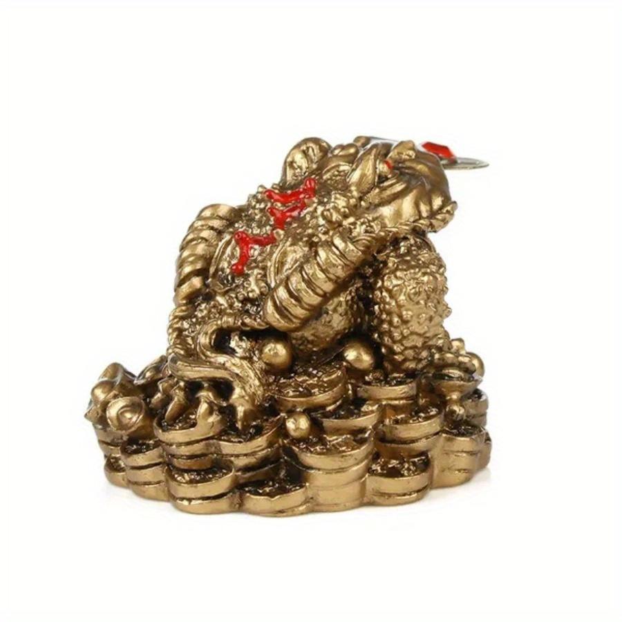 Rana portafortuna Feng Shui, rospo rana cinese di buon auspicio per la ricchezza, ornamento per scrivania di casa, gioiello per la ricchezza